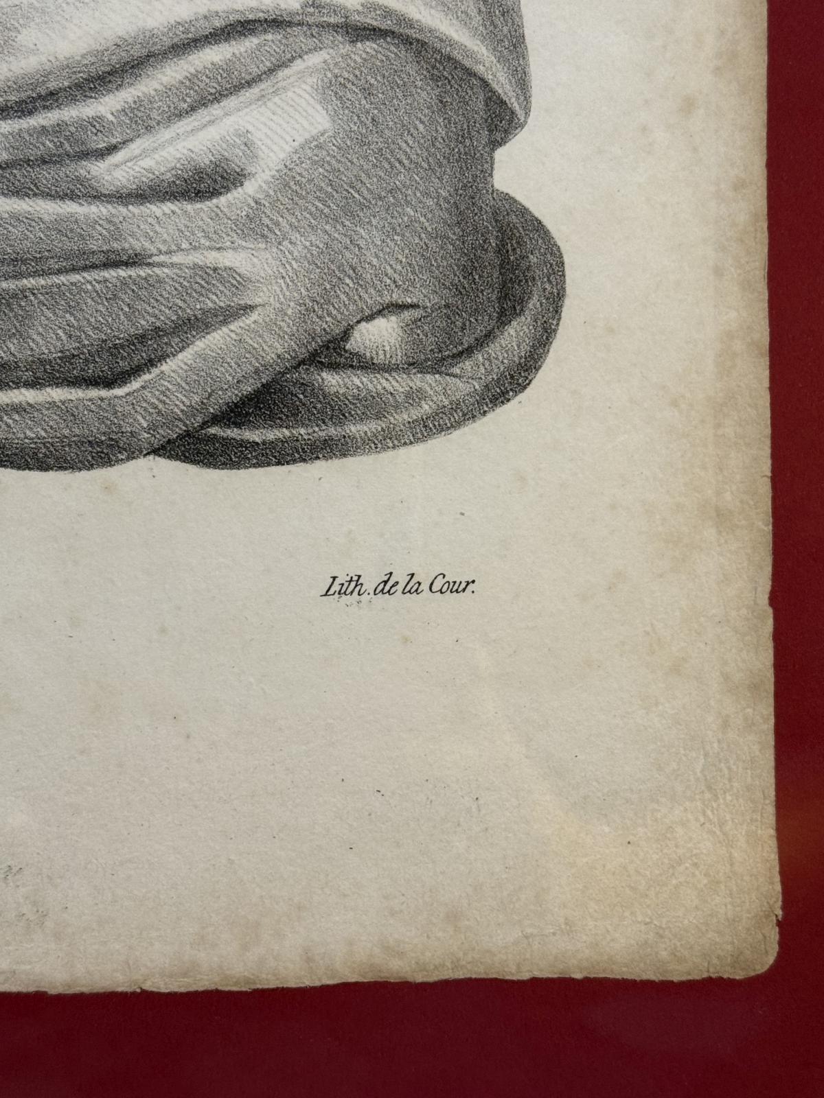 Planșă anatomică litografică sec. XIX, Franța, dimensiuni 45x63 cm, autentică și înrămată. sertar magic București.