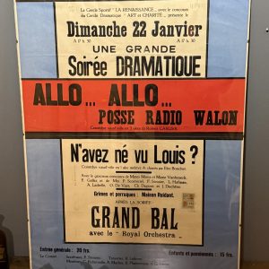 Afiș belgian din Farciennes, 22 ianuarie (an nereprezentat), 50 x 70 cm. sertar magic București antichitati vintage decor design