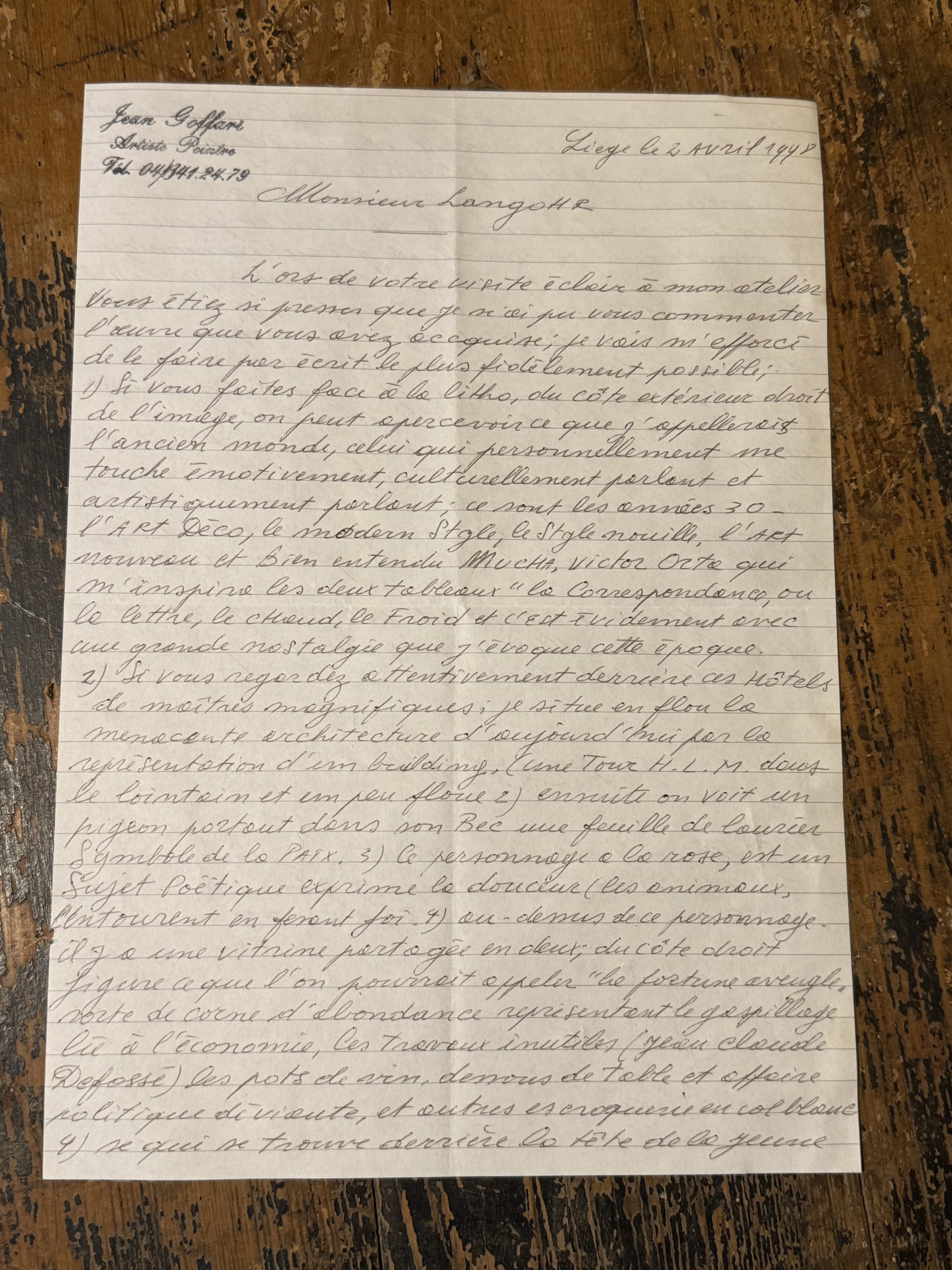 Pictură originală pe pânză de Jean Goffart, intitulată „Configuration erotică”, însoțită de scrisoare manuscrisă explicativă semnată de artist. sertar magic București