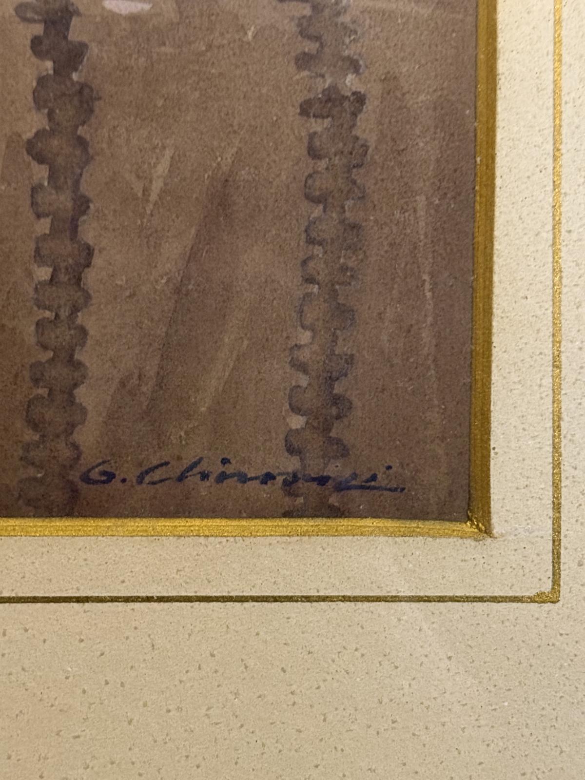 Lucrare figurativă semnată Gheorghe Chirovici, interior oriental, efect de tablou în tablou, prima jumătate a secolului XX. sertar magic București