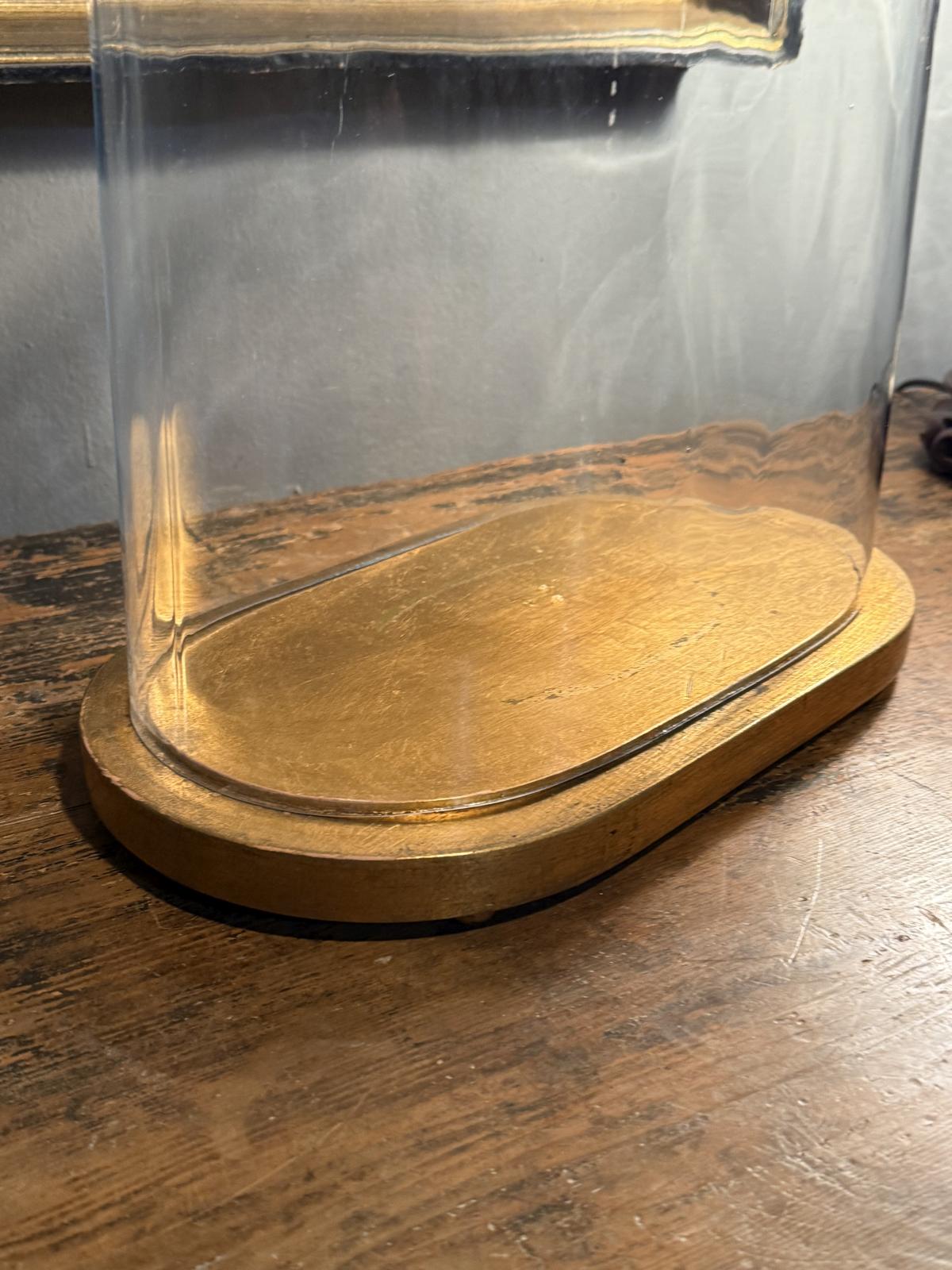 Clopot de sticlă vintage cu bază din lemn, ideal pentru expunere decorativă. Piesă veche în stare foarte bună. sertar magic București