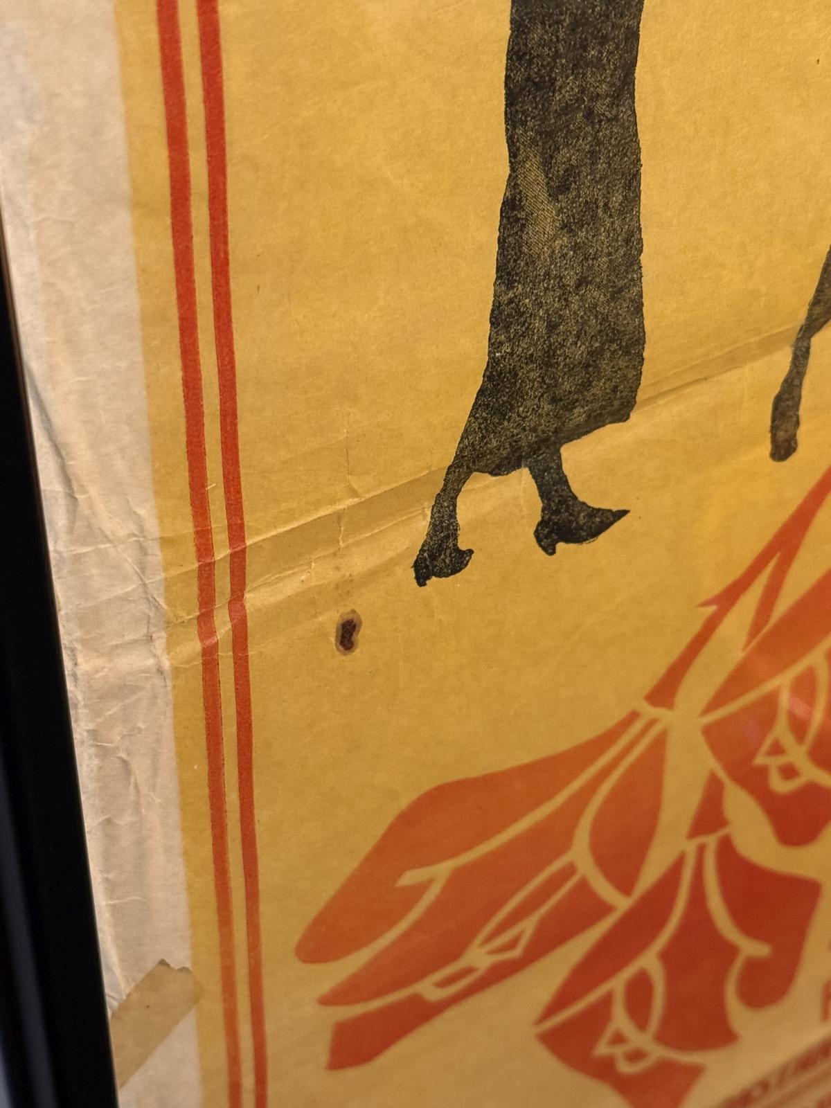 Afiș al Teatrului „Fantasio” Constanța pentru revista muzicală „Dragostea și… tranziția”. Înrămat profesional, 71,5 × 102 cm.
