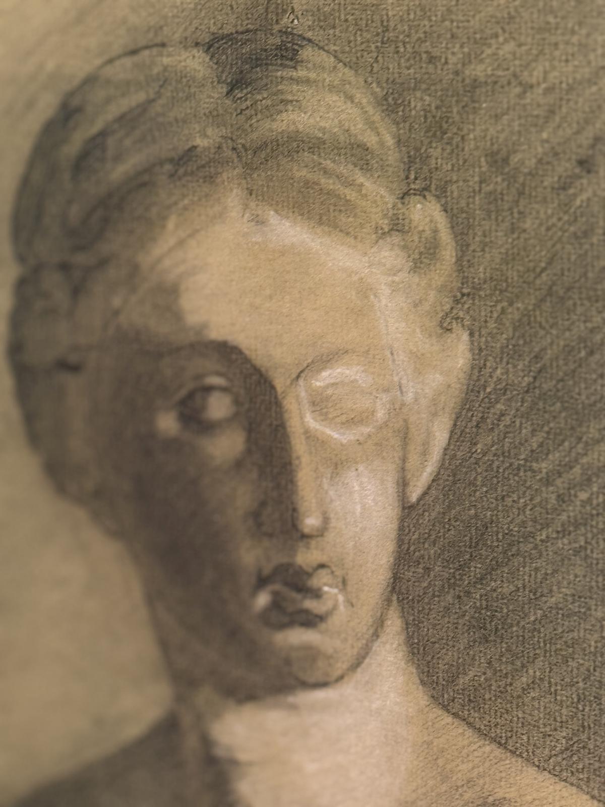 Desen italian original din 1924 reprezentând Venus din Milo. Lucrare semnată, înrămată profesional și protejată cu sticlă antireflex.